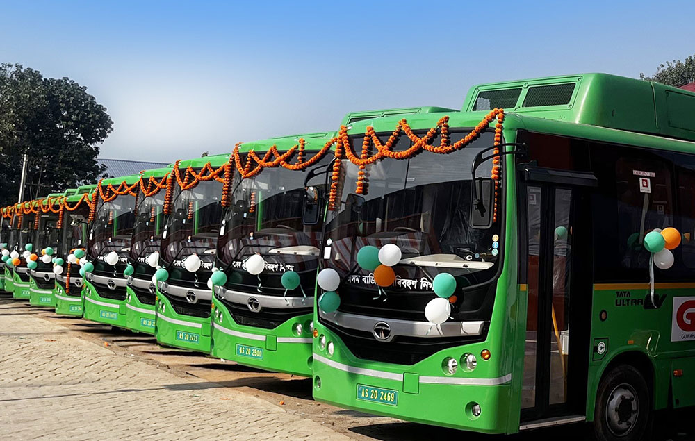 Guwahati takes the green route with 100 Tata Motors electric buses lowres
